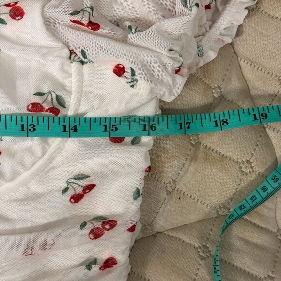 POLLY & ESTHER Ruched Summer Blouse Top - Picture 10 of 13